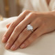 Certified 2 1/2Ct Heart Diamond Button Engagement Ring 14k Gold or Pt Lab Grown