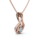 1/5Ct Solitaire Lotus Diamond Pendant 14k Gold 18" Necklace Lab Grown