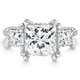 Certified 5.10Ct Princess Cut Diamond Engagement Ring 14k White Gold Lab Grown