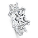Certified 5.10Ct Princess Cut Diamond Engagement Ring 14k White Gold Lab Grown