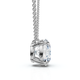 1Ct Floating Solitaire Diamond Pendant 14k Gold Women's 18" Necklace Lab Grown