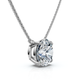 1Ct Floating Solitaire Diamond Pendant 14k Gold Women's 18" Necklace Lab Grown