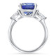 4 1/3Ct Oval Tanzanite & Diamond Anniversary Engagement Ring 14k Gold Lab Grown