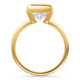 Certified 4Ct Radiant Cut Diamond Bezel Engagement Ring Yellow Gold Lab Grown