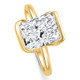 Certified 4Ct Radiant Cut Diamond Bezel Engagement Ring Yellow Gold Lab Grown