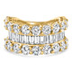 7.50Ct Wide Diamond Ring Stackable Anniversary Ring Yellow Gold Lab Grown