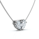 1.90Ct Heart to Heart Diamond Pendant 14k Gold Women's 18" Necklace Lab Grown
