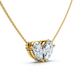 1.90Ct Heart to Heart Diamond Pendant 14k Gold Women's 18" Necklace Lab Grown