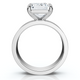 Certified 4Ct Emerald Diamond Cigar Band Engagement Ring Lab Grown