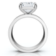 Certified 4Ct Emerald Diamond Cigar Band Engagement Ring Lab Grown