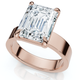 Certified 4Ct Emerald Diamond Cigar Band Engagement Ring Lab Grown