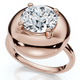 2Ct Diamond Bezel Stackable Button Engagement Ring Lab Grown