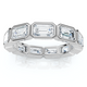 3Ct Emerald Cut Diamond East West Eternity Ring 14k Gold or Platinum Lab Grown
