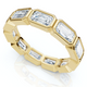 3Ct Emerald Cut Diamond East West Eternity Ring 14k Gold or Platinum Lab Grown