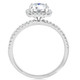 1 3/4 Ct TW Lab Grown Diamond Cushion Halo Engagement Ring in 14k White Gold