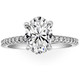2 1/2Ct Oval Lab Grown Diamond Engagement Ring in 14k White or Yellow Gold