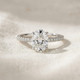 2 1/2Ct Oval Lab Grown Diamond Engagement Ring in 14k White or Yellow Gold