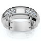 Men's 1/2Ct 7mm Wide Interlocked Diamond Wedding Ring 14k Gold Lab Grown