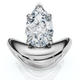 Certified 2Ct Minali Curved Pear Diamond Engagement Ring 14k Gold/Pt Lab Grown