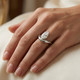 Certified 2Ct Minali Curved Pear Diamond Engagement Ring 14k Gold/Pt Lab Grown
