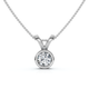 Dainty Stackable Solitaire Bezel Diamond Pendant 14k Gold Lab Grown EF/VS