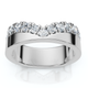 3/4Ct Diamond Kai Wedding Stackable Guard Ring 14k Gold or Platinum Lab Grown