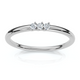 Delicate Diamond 3-Stone Minimalist Anniversary Wedding Ring 14k Gold Lab Grown