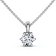 1/4Ct Round Solitaire Brilliant Cut Lab Grown Diamond Pendant 18" Necklace EF/VS