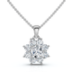 1/2Ct Lexi Diamond Pendant 14k Gold 18" Necklace Lab Grown EF/VS