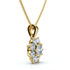 1/2Ct Lexi Diamond Pendant 14k Gold 18" Necklace Lab Grown EF/VS