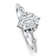 Certified 1 1/3Ct Elongated Hexagon Diamond Engagement Ring 14k Gold Lab Grown