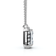 3/4Ct Emerald Cut Diamond Halo Pendant 14k Gold 18" Necklace Lab Grown EF/VS