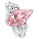 Certified 3Ct VS Fancy Vivid Pink Diamond Engagement Ring Gold Lab Grown
