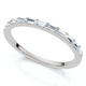 Thin Baguette Diamond Stackable Women's Wedding Ring 14k Gold Lab Grown