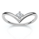 Diamond Stackable Chevron Wedding Ring 14k Gold Lab Grown Diamond Stackable Chevron Wedding Ring 14k Gold Lab Grown