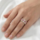 1.43Ct Ruby & Diamond Ring 10k Yellow Gold Lab Grown