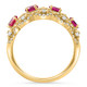 1.43Ct Ruby & Diamond Ring 10k Yellow Gold Lab Grown