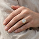 Certified 4Ct Cushion Diamond Bezel Prong Solitaire Engagement Ring Lab Grown