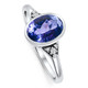 1.64Ct Oval Tanzanite Diamond Ring 14k White Gold Lab Grown 1.64Ct Oval Tanzanite Diamond Ring 14k White Gold Lab Grown