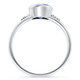 1.64Ct Oval Tanzanite Diamond Ring 14k White Gold Lab Grown