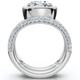 Certified 4 1/2Ct Cushion Pave Andrea Engagement Wedding Ring Set Gold Lab Grown