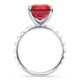 14x10mm Ruby Jasmine Ring 14k White Gold Lab Grown