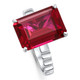 14x10mm Ruby Jasmine Ring 14k White Gold Lab Grown