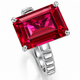 14x10mm Ruby Jasmine Ring 14k White Gold Lab Grown