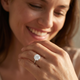Certified 2 1/10Ct Hidden Halo Diamond Engagement Ring 14k Gold or Pt Lab Grown