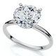 Certified 2 1/10Ct Hidden Halo Diamond Engagement Ring 14k Gold or Pt Lab Grown