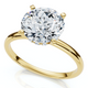 Certified 2 1/10Ct Hidden Halo Diamond Engagement Ring 14k Gold or Pt Lab Grown