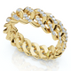 Men's Braided Cuban Diamond Ring 14k Gold Lab Grown Men's Braided Cuban Diamond Ring 14k Gold Lab Grown