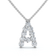 1Ct Diamond Initial "A" Pendant 14k Gold 18" Necklace Lab Grown 5/8" Tall 1Ct Diamond Initial "A" Pendant 14k Gold 18" Necklace Lab Grown 5/8" Tall