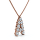 1Ct Diamond Initial "A" Pendant 14k Gold 18" Necklace Lab Grown 5/8" Tall